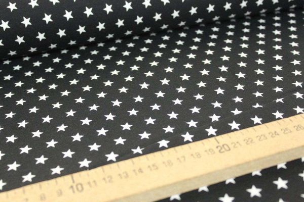 10cm Jersey "Sterne" schwarz